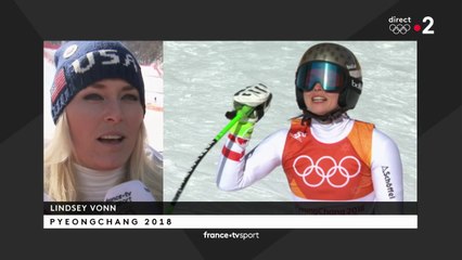 JO 2018 : Super-G Femmes - Lindsey Vonn : "Je n'ai pas de regrets"