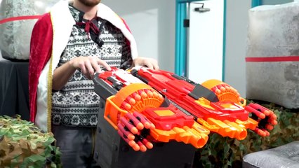 NERF Defend the Castle | Crate Destruction Challenge!