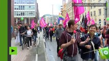 Manifestation sur l’eau comme sur terre contre la tenue du sommet du G20 à Hambourg