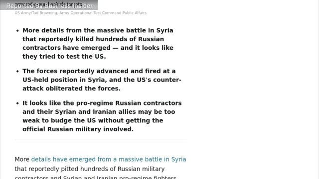 Russian Military Contractors Among Dead In Reported Test Of U.S. Response