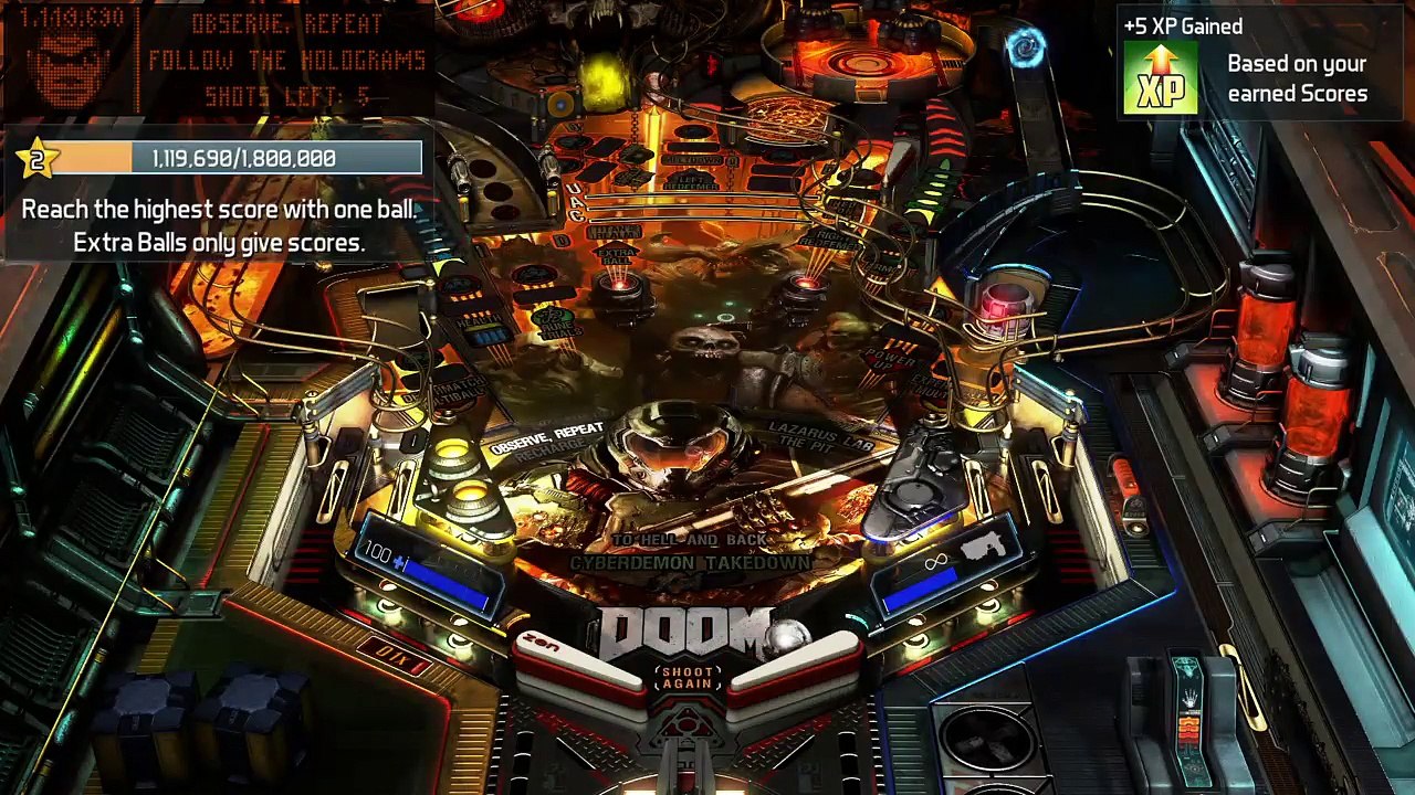 Zeb Pinball 3D[Doom,The walking dead,Skyrim and Fallout Tables] PS4 Gameplay HD (55)