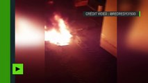 Une voiture incendiée au Blanc-Mesnil lors d'une quatrième nuit d'émeute