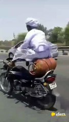 Unbelievable Bike Stunt - Indian man bike stunt