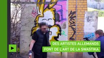 Un artiste a trouvé un moyen original pour se débarrasser des croix gammées des rues de Berlin