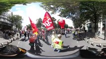 En immersion, au coeur de la manifestation contre la loi Travail à Paris à Paris (VIDEO PANORAMIQUE)