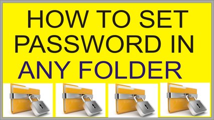 how to set password in folder ?