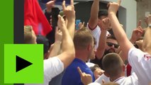 Marseille : des fans anglais font la fête avant le match avec la Russie