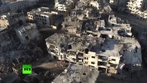 L’EXCLUSIF de RT : images de dévastation à Homs filmées par drone