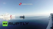 Les garde-côtes italiens interceptent 371 réfugiés en mer Méditerranée