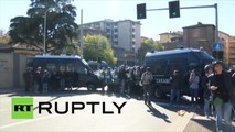 Manifestation antifasciste à Bologne, après le rassemblement de la Ligue du Nord