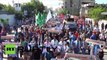 Palestine : Manifestation contre les attaques israéliennes sur des Palestiniens à Gaza