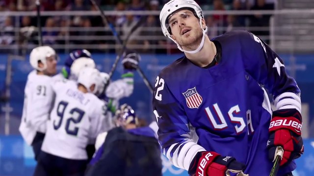Les jeux Olympiques d'hiver 2018 les etats-UNIS perdent l'ouverture d'un match de hockey de la Slovénie