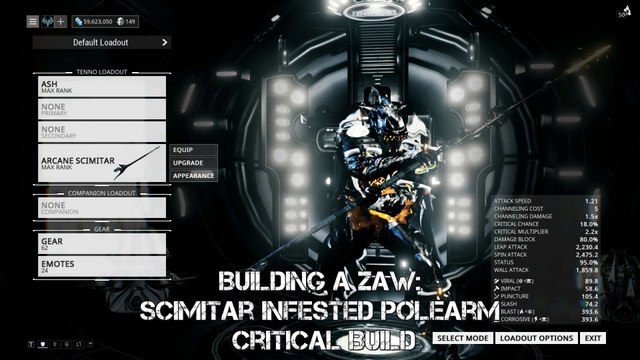 Warframe: Building a Zaw - Scimitar Infested Polearm Status Build