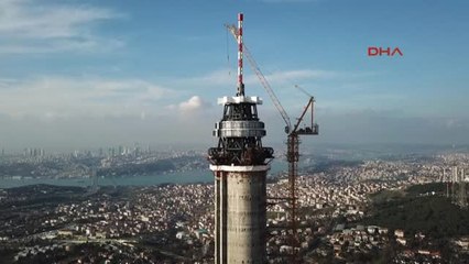 Çamlıca Kulesinin 1300 Tonluk Anteni Yükselmeye Başladı