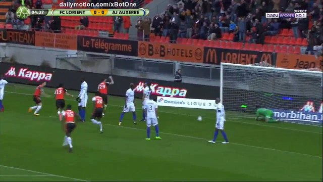 Pierre Yves Hamel Goal HD - Lorient 1 - 0 Auxerre - 17.02.2018 (Full Replay)