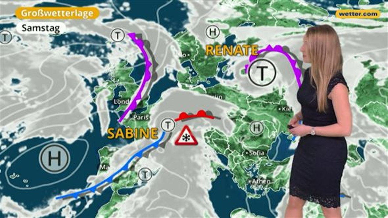 Das Wetter in Europa am 17. Februar 2018