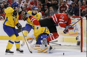 2018 de l'IIHF World  Hockey le Canada contre la Suède 1 45 reste en 3e période