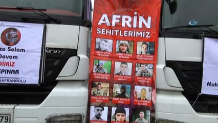 Şanlıurfa’dan Afrin’deki mazlumlara 5 tır gıda malzemesi gönderildi