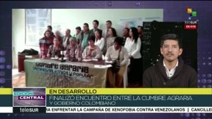 Colombia: finaliza mesa de diálogo entre gobierno y Cumbre Agraria
