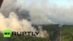 D’importants feux de forêt font rage aux alentours de la centrale nucléaire de Tchernobyl