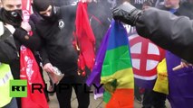 Сonfrontation entre nationalistes et antifascistes à Newcastle