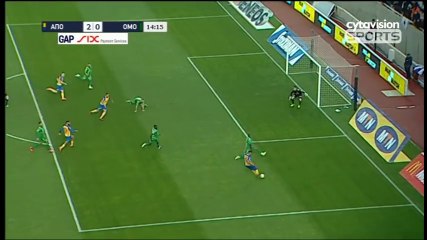 2-0 Lorenzo Ebecilio Second AMAZING Goal - APOEL 2-0 Omonia - 17.02.2018