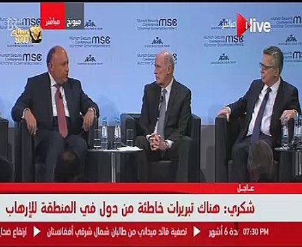 سامح شكرى: على العرب العمل على إبراز الوجه الحقيقى للإسلام لدحض الإرهاب