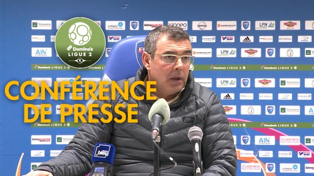 Conférence de presse FBBP 01 - AS Nancy Lorraine (3-2) : Hervé DELLA MAGGIORE (BBP) - Patrick GABRIEL (ASNL) - 2017/2018
