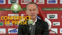 Conférence de presse chamois niortais - stade brestois 29 (0-2) : denis renaud (cnfc) - jean-marc furlan (brest) - 2017/2018