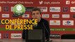 Conférence de presse Gazélec FC Ajaccio - Stade de Reims (1-2) : Albert CARTIER (GFCA) - David GUION (REIMS) - 2017/2018