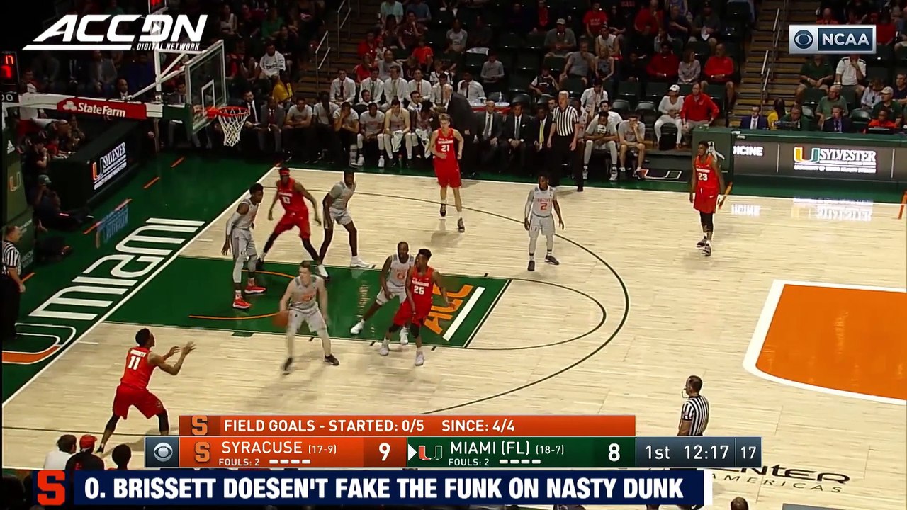 Syracuse's Oshae Brissett Delivers Facial With Nasty Dunk vs. Miami