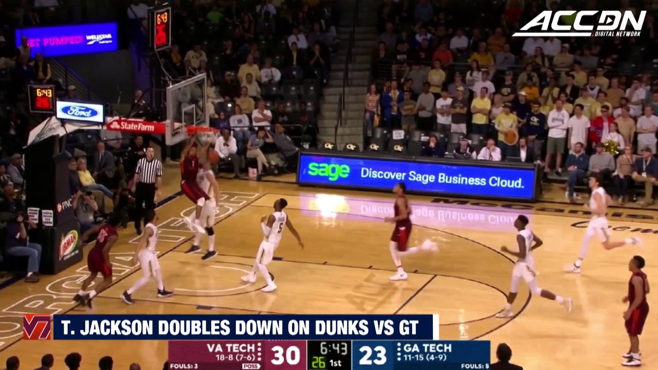 Virginia Tech’s Tyrie Jackson Doubles Down On Dunks vs. GT
