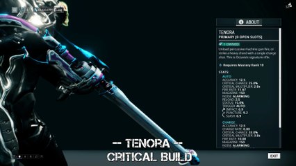 Warframe Tenora - Critical Build (with Argon Scope)