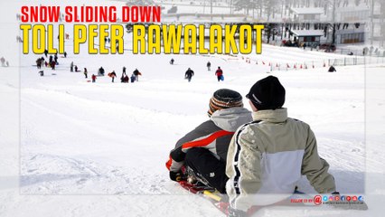 Toli Peer Rawalakot Snow Sliding Down