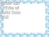 SLPR 2Piece Microfiber Square Stitch Quilt Set Twin White  with 1 Sham Solid Color