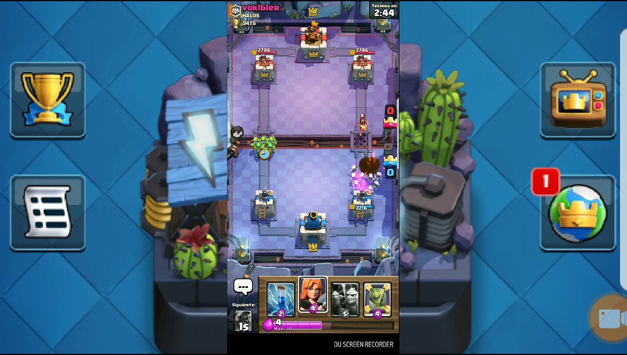 Clash Royal/Clan MAKM/ganando a todo mundo