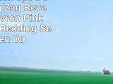 Mk Collection 3pc Duvet Set Zig Zag Reversible Chevron Pink White New Bedding Set Queen