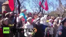 Petro Porochenko accueilli à Odessa par des slogans antifascistes