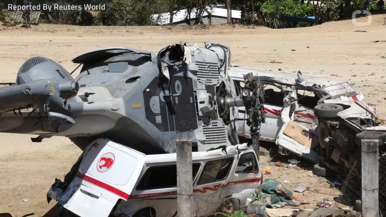 Helicopter Crashes In Mexico After Surveying Da...
