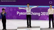 Yuzuru Hanyu Embraced Other Medalists On Poduim
