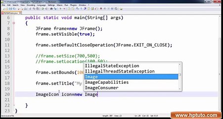 [MP4 360p] Swing (Hindi) 005 _ JFrame 04 _ How to set Title Image Icon of JFrame