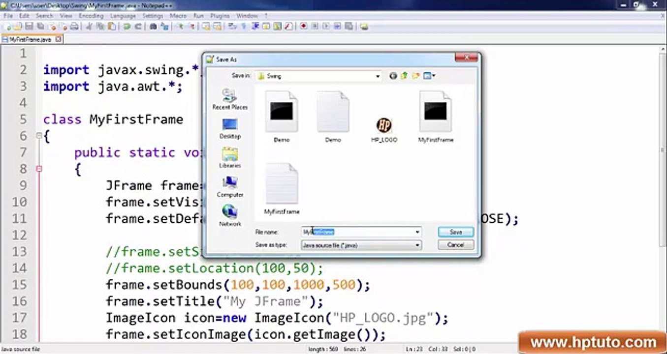 [MP4 360p] Swing (Hindi) 008 _ JLabel 01 _ How to create a JLabel