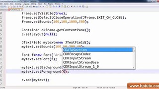 [MP4 360p] Swing (Hindi) 015 _ JTextField 03 _ How to set Font color and background color of a JTextField