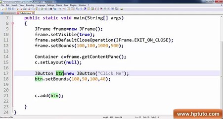 [MP4 360p] Swing (Hindi) 019 _ JButton 02 _ How to set Text in JButton