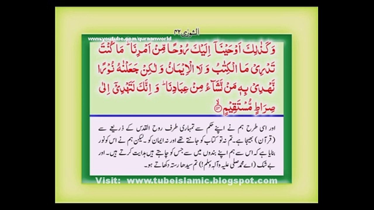 Tilawat Quran with Urdu Translation Chapter 25 (4)