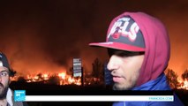 حريق كبير يلتهم مخيما للاجئين في شمال فرنسا
