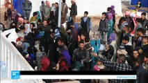 مساعدات إنسانية تصل لنازحي الموصل