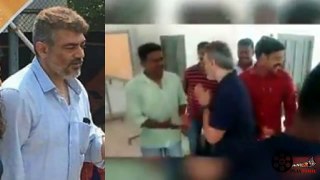 Thala ajith  in viswasam look taking photos with his fans