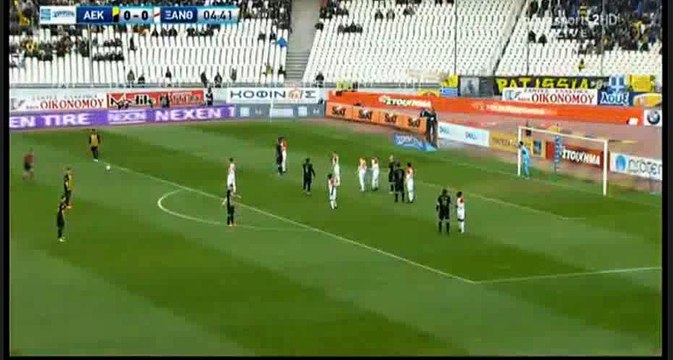 Ognjen Vranjes Goal - AEK Athens FC 1 - 0 Xanthi FC 18-02-2018