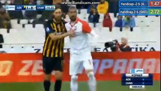 Ognjen Vranješ second Goal HD - AEK Athens FC 2-0 Xanthi FC 18.02.2018